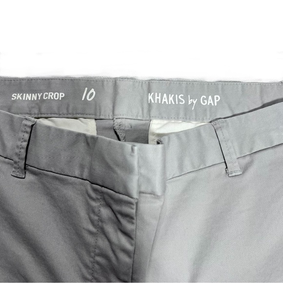 GAP (NWOT) Flat Front Skinny Crop Khakis in Dusty Gray Size 10 - Picture 5 of 9
